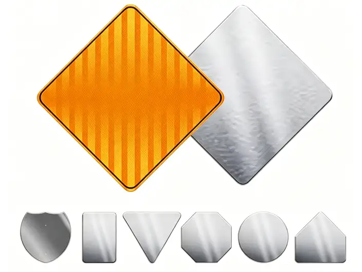 High Quality Traffic Road Warning White Board Aluminum Sheet Blank Signs - Image 3