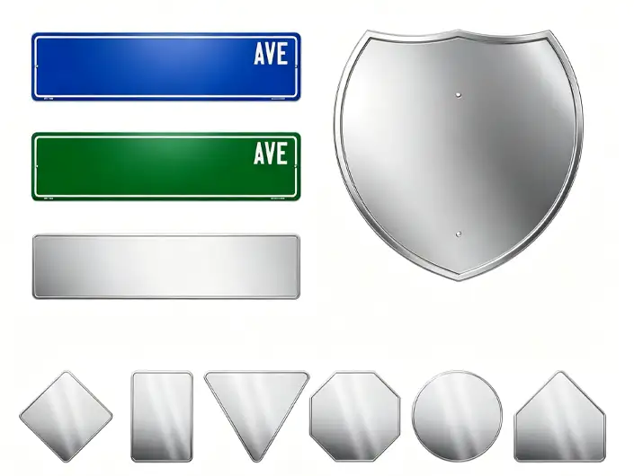 High Quality Traffic Road Warning White Board Aluminum Sheet Blank Signs-2