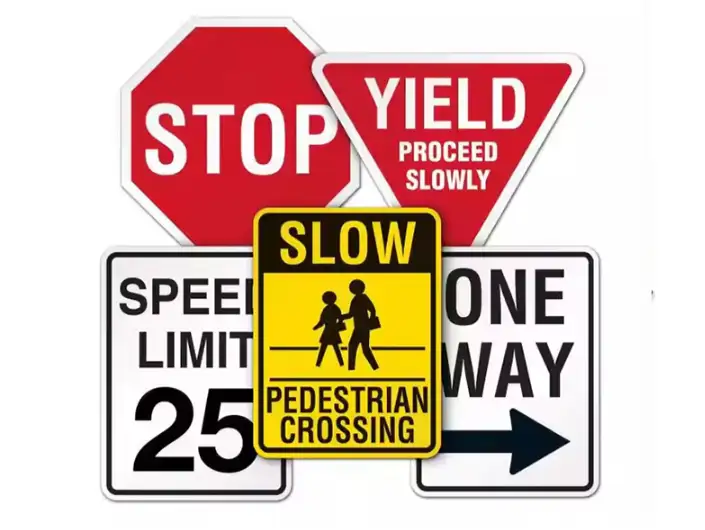 Reflective Signage Traffic Signs Speed Limit Sign Speed Slow Down Warning Signs for Road Safety - Image 3
